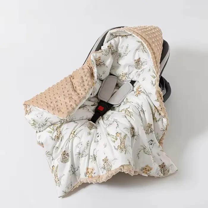 Couverture de panier de siège de sécurité pour bébé, pour nouveau-né, couette polaire Doudou, lange