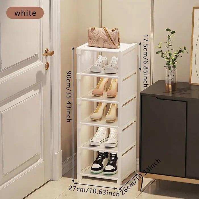 Étagère à chaussures petite armoire à chaussures élargie contre le mur porte étagère à chaussures pe