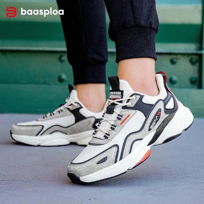 Chaussures de course légères Baasploa pour hommes - Baskets respirantes décontractées pour sport outdoor