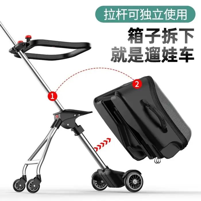 Valise de trottinette pour enfants, sac à roulettes pour bébé, bagage à main paresseux, haute qualit