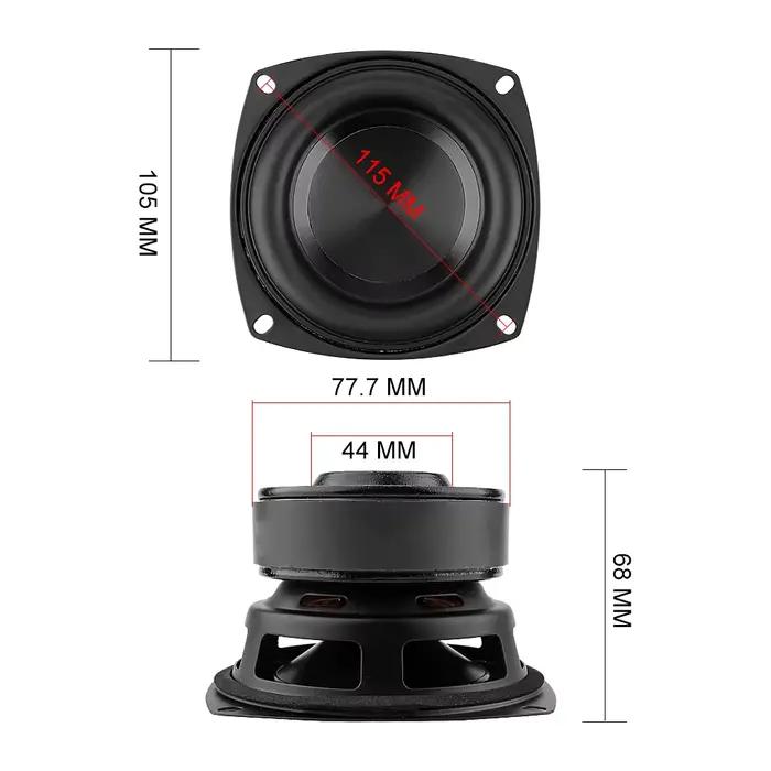 AIYIMA 1 pièce Haut-parleur Subwoofer 4 pouces 100W 4/8 Ohm Super Woofer Haut-parleur de son BASS Ét