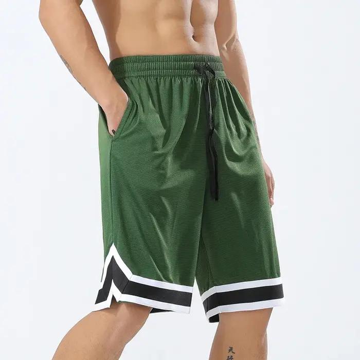 Short basket football homme respirant séchage rapide - Pantalon course extérieur poche zippée