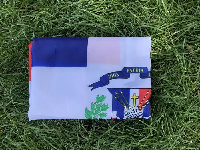 SKY DRAPEAU livraison gratuite 90X150CM suspendu Polyester république dominicaine bannière nationale