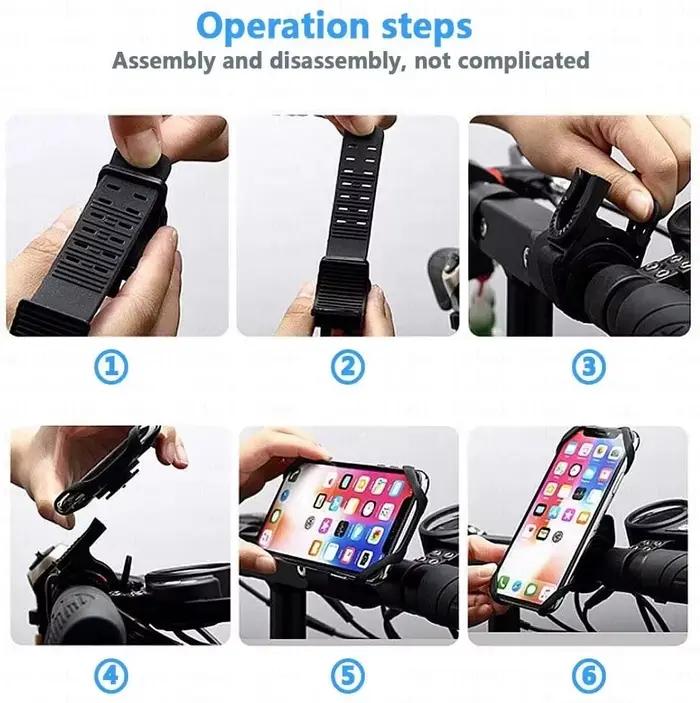 Support de téléphone portable pour vélo moto universel compatible iPhone Samsung Xiaomi pour randonnées et voyages en plein air