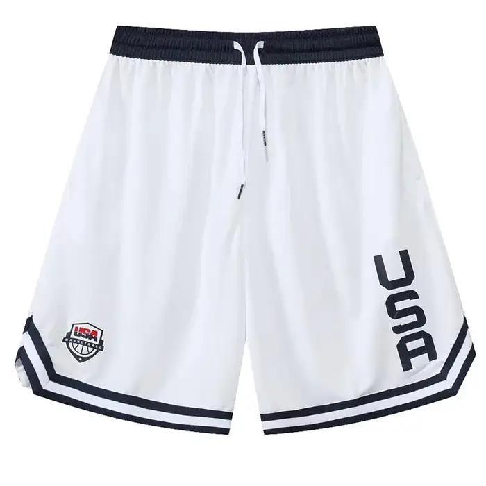 Short de basket-ball imprimé américain pour hommes, short actif, poches amples, cyclisme, exercice,