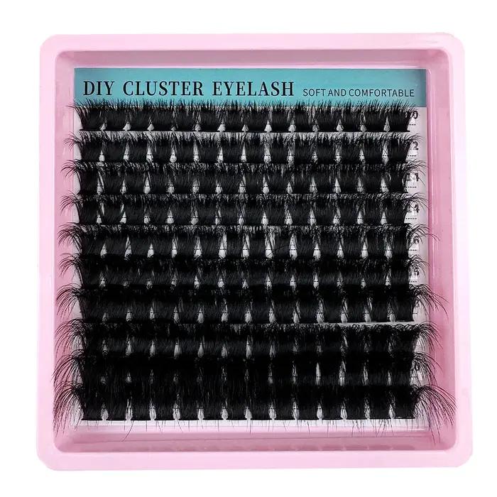 60D-200D 8D moelleux bricolage Cluster cils-10-20mm longueur mixte Extension de cils 0.07mm D Curl c