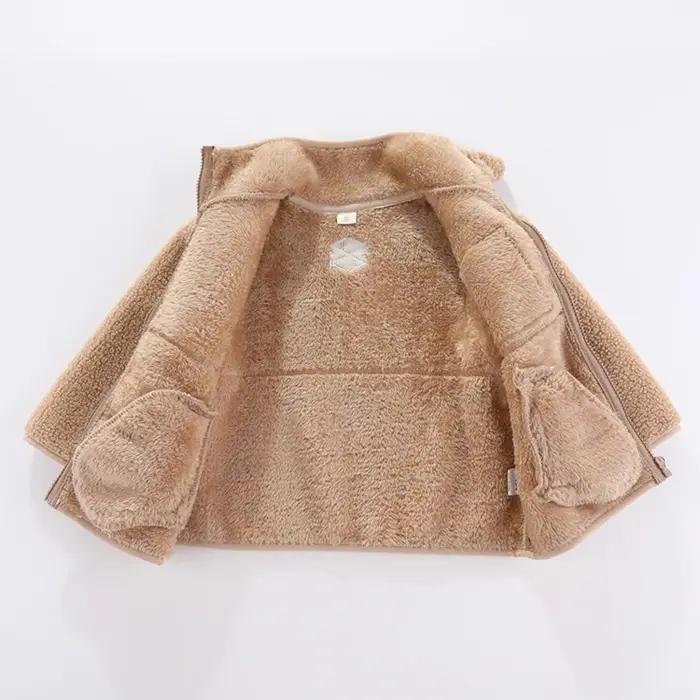 1 2 3 4 5 6 7 ans garçons veste automne hiver chaud polaire bébé manteaux nouvelle mode fermeture éc