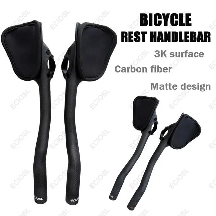Guidon de repos en fibre de carbone 3K pour vélo de route triathlon contre-la-montre style TT position de conduite parfaite endurance aérodynamique