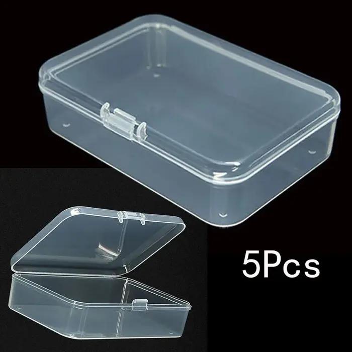 Boîte en plastique transparente, composant d'emballage de bijoux pour boîte de réception, carte d'id