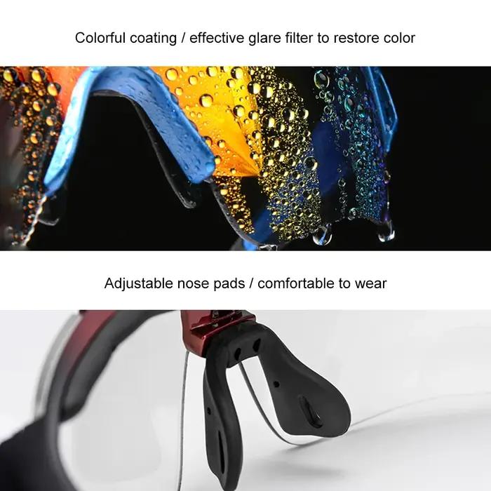 Lunettes cyclisme ROCKBROS polarisées 5 lentilles - VTT route équitation randonnée sport
