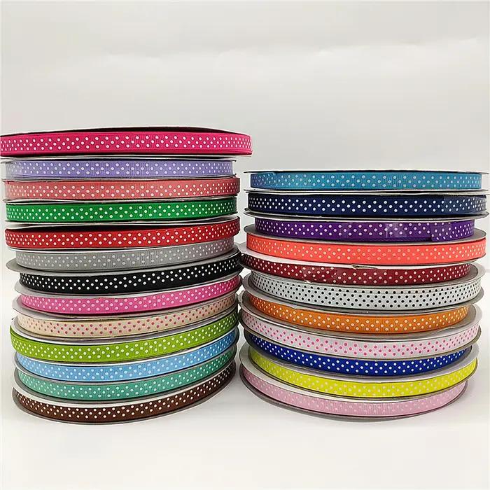 Rubans côtelés à pois, 5 Yards, pour emballage de cadeaux DIY, décoration de mariage, artisanat de p