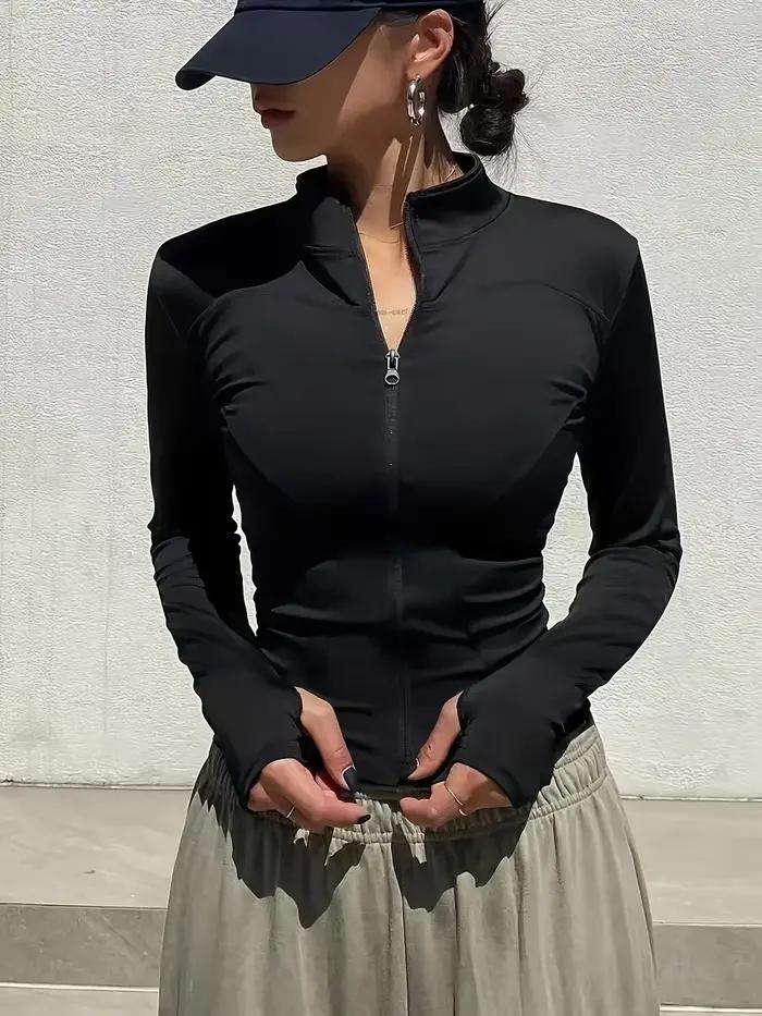 Veste de sport Pilates d'automne 2025 à séchage rapide pour femme – Idéal pour les entraînements de