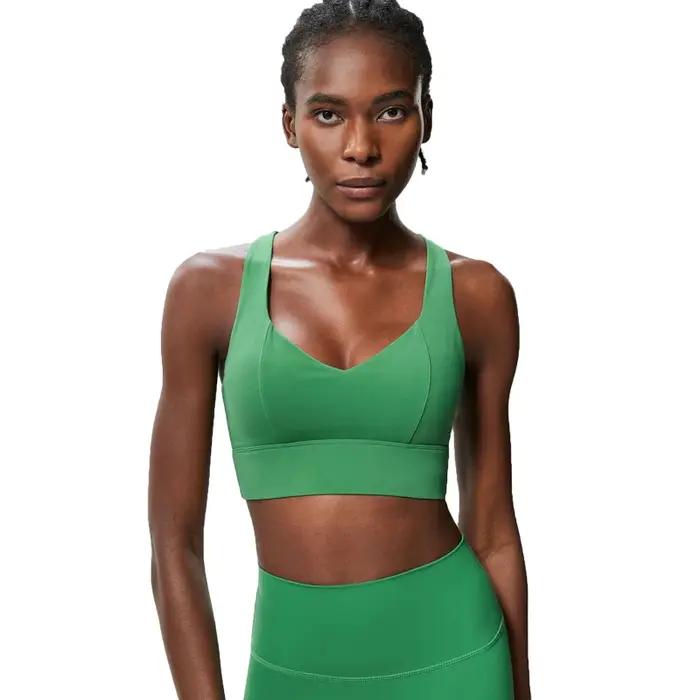 Soutien-gorge de sport femme extensible doux push-up haute performance Yoga gym