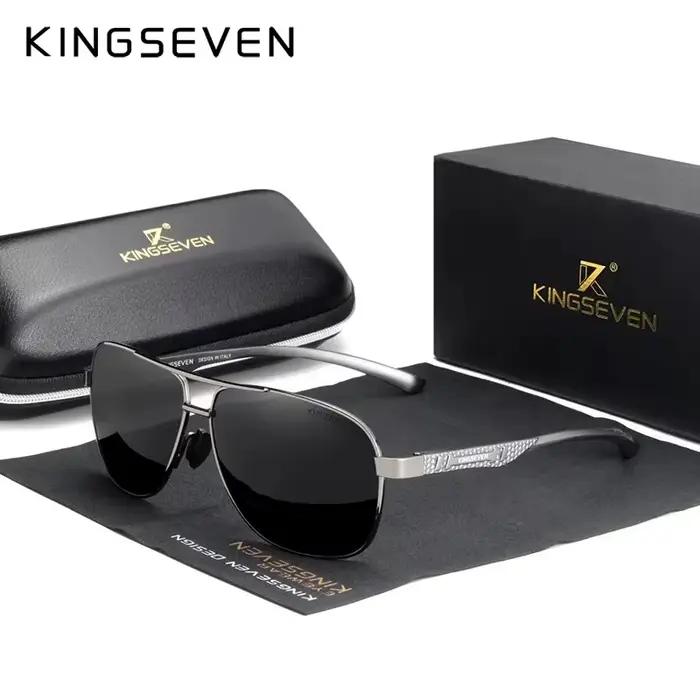 KINGSEVEN lunettes de soleil polarisées en aluminium hommes UV400 HD lentille pilote Protection des