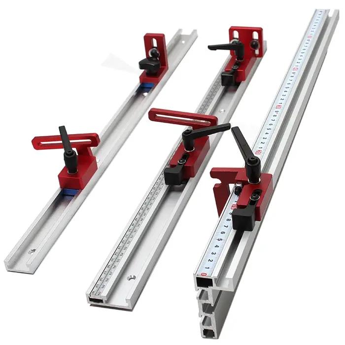 Arrêt de piste en T pour le travail du bois, limiteur de fente en T, clôture à onglet en aluminium,