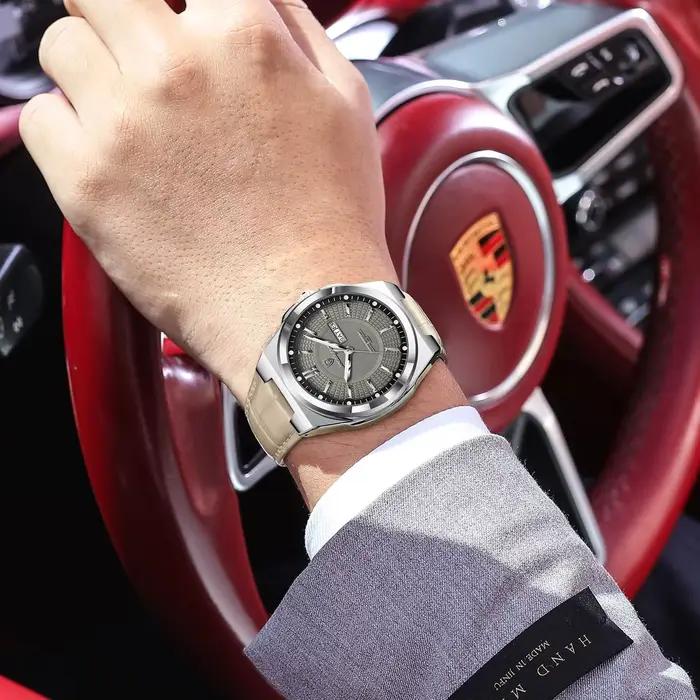 Montre homme POEDAGAR de haute qualité, étanche, lumineuse, avec date et jour, quartz, bracelet en c