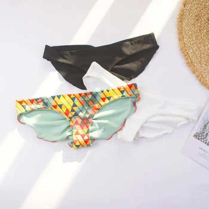 Maillot de bain une pièce pour femme, 3 couleurs, tailles S-XL, style brésilien, tanga, bas de bikin