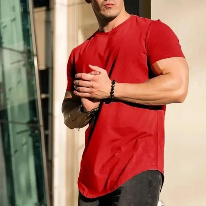 T-shirt de Fitness musculaire été hommes athloisir entraînement à manches courtes T-shirt de haute q