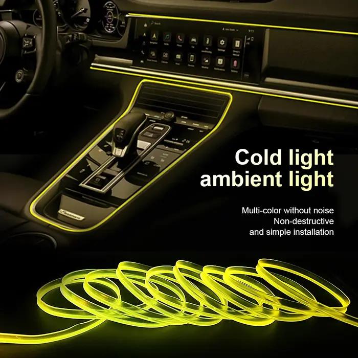 Lampe LED RVB télécommandée USB, câblage EL, bande lumineuse néon flexible, lampe pour voiture, esca