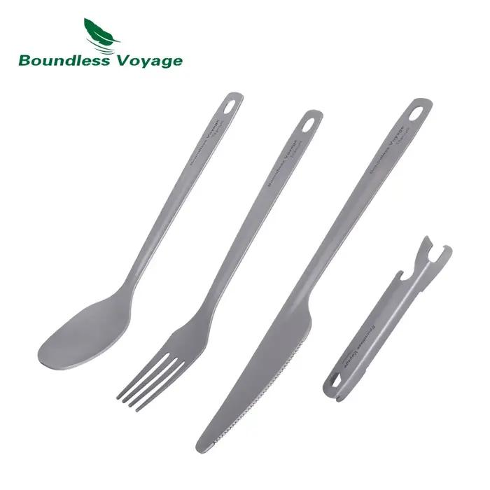 Ensemble de couverts utilitaires de Voyage sans limites, 4 pièces avec étui de transport, cuillère f