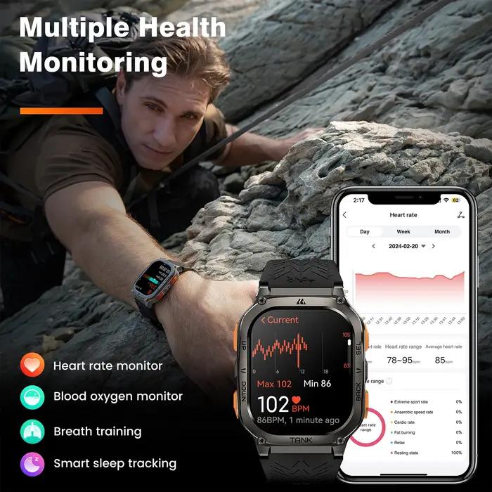 KOSPET TANK M3 Ultra GPS montre intelligente hommes qualité militaire boussole altimètre barométriqu