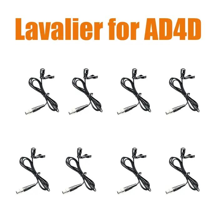 Leicozic 8 pièces AD4D AD4Q ensemble de microphones Lavalier transmetteur Bodypack système Radio pou