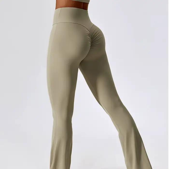 Leggings évasés taille haute pour femmes yoga danse latine fitness gym confortable modern style performance