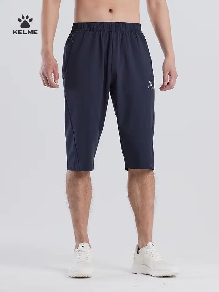 Kelme-Capris de sport respirant pour homme, short de fitness, short d'entraînement de football, shor