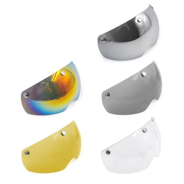 Casque de vélo avec lunettes intégrées visière anti-UV lentilles transparentes gris jaune argent pour route et VTT occasions spéciales