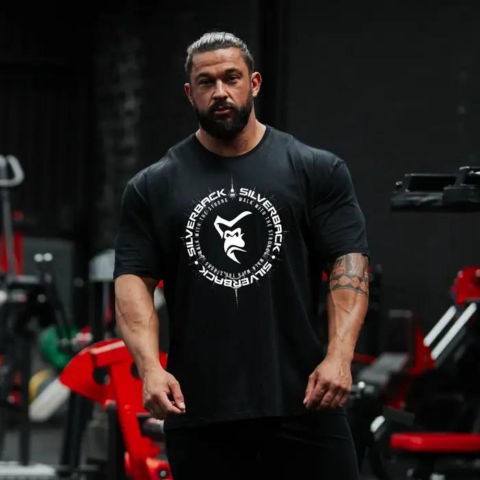 SILVERBACK Gym Fitness chemise hommes course sport ample surdimensionné T-shirt à manches courtes co