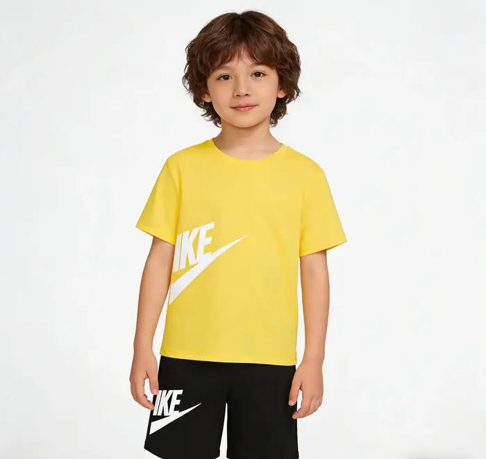 Ensemble T-shirt et short blancs pour enfants été 2026 - Nouveau design pour garçons et filles de 3