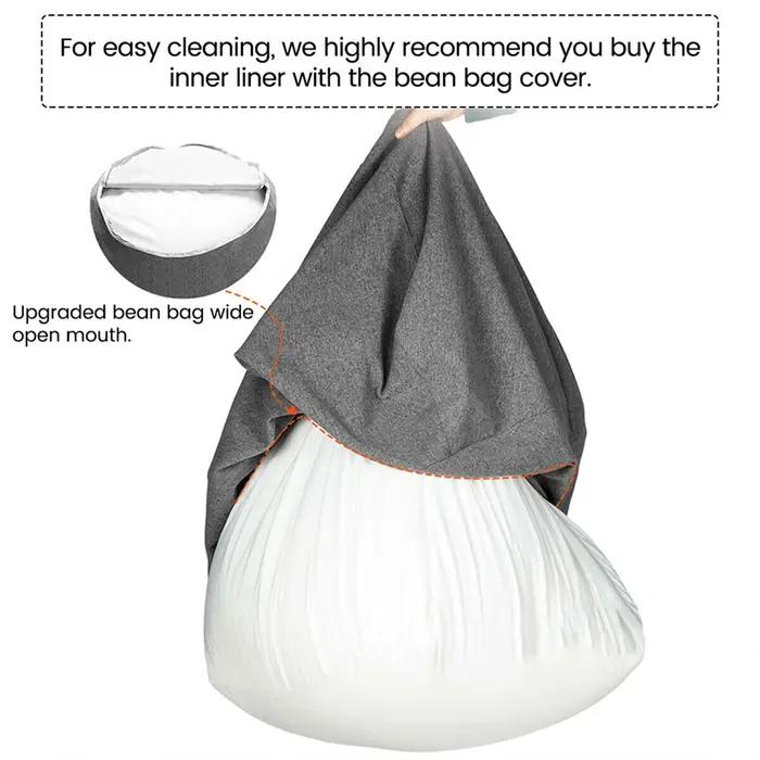 Canapé de remplacement intérieur sans remplissage, doublure intérieure amovible et lavable pour sac