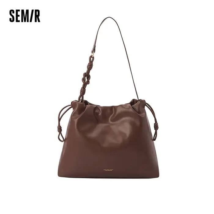 SEMIR-Sac à Main Rétro pour Femme, Fourre-Tout Français, Fouet Paresseux, Initié, Grande Capacité, P