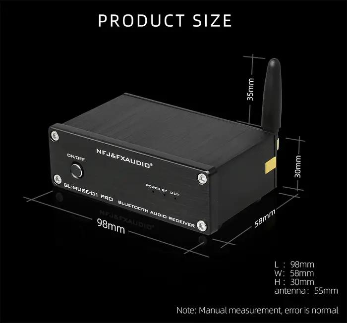 FX AUDIO BL-MUSE-01 PRO + Récepteur audio Bluetooth HIFI ESS9023 Radiateur Bluetooth QCC3031 prend e