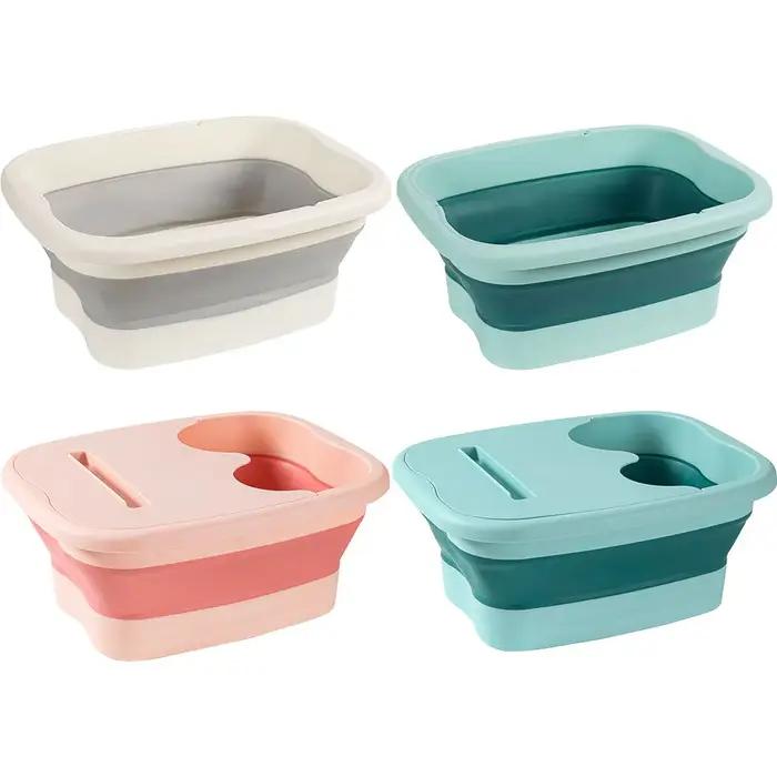 Bain de pieds portable pour massage, facile à prendre, baignoire de trempage des pieds, bassin plian