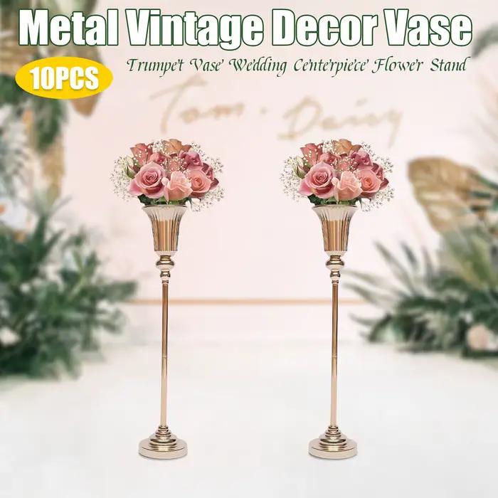 Ensemble de supports de fleurs de mariage 10 pièces 77,5 cm, présentoir floral élégant et élégant po