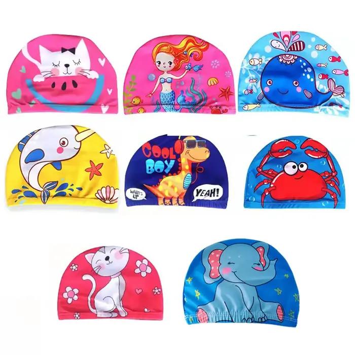 Bonnets de bain pour enfants de 2 à 12 ans, pour garçons et filles, casquettes de plage mignonnes de