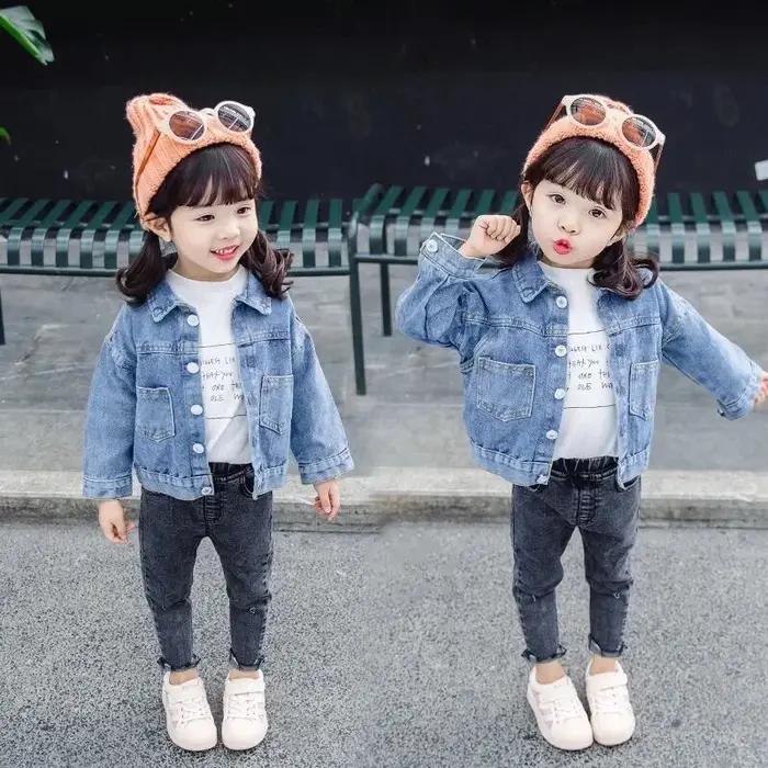 Bébé filles Denim veste printemps automne enfants Jean manteau pour filles douce petite princesse vê