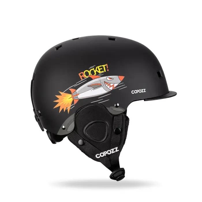 COPOZZ – casque de Ski de dessins animés pour enfants, moulé intégralement, sécurité, cyclisme en pl