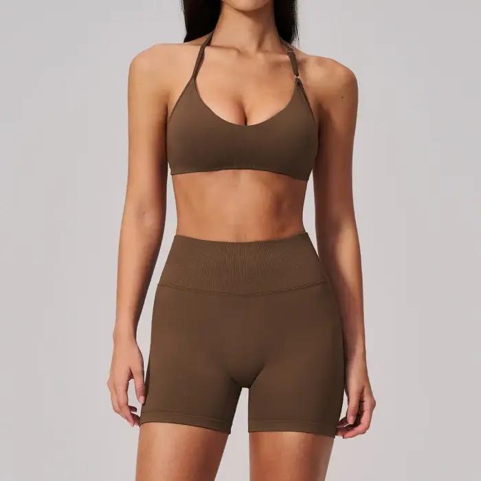 Ensemble de survêtement pour femme moulant effet fessier galbé vêtements de course et yoga séchage rapide pour activités physiques intensives occasions spéciales