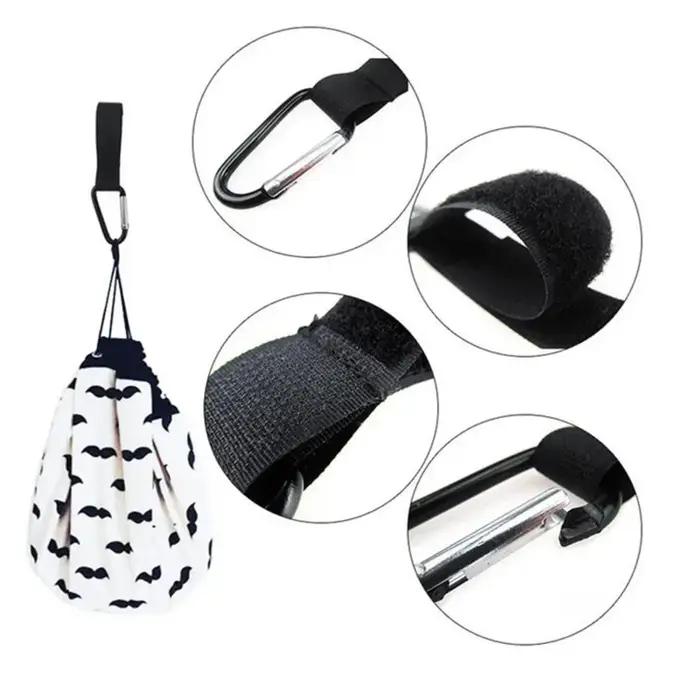 5/2 pièces bébé poussette crochet clip en alliage d'aluminium mousqueton chariot organisateur sac à