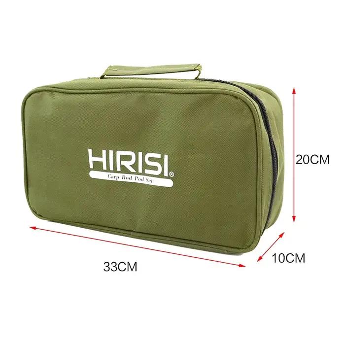 Hirisi Carpe Pêche Sac avec Buzz Bar Carryall Bagages avec Banque Bâtons Tige Pod Taille 20x33x10cm