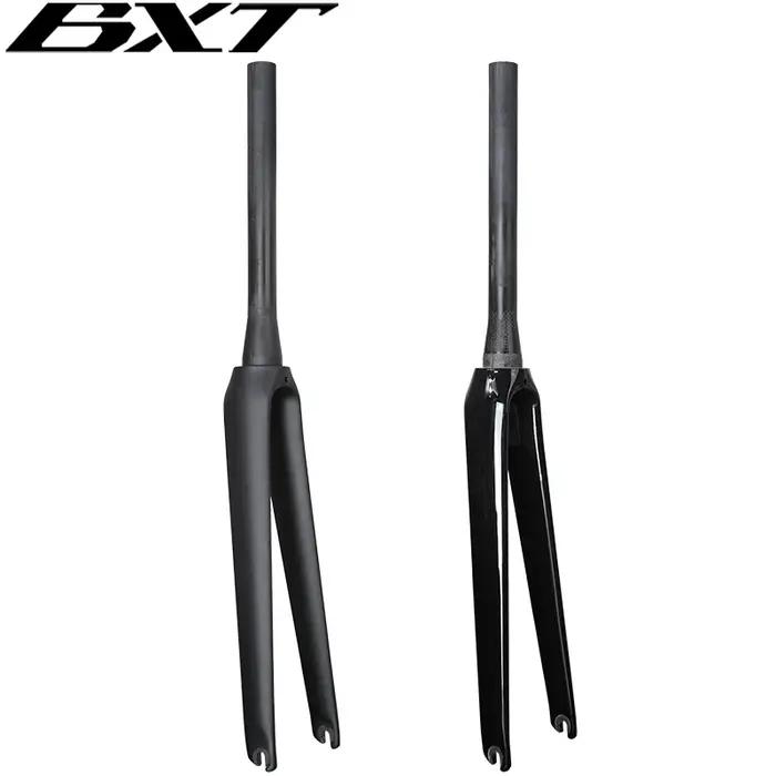 Fourche de vélo de route entièrement en carbone BXT, fourche de frein 700C V, QR 100x9mm, tube coniq