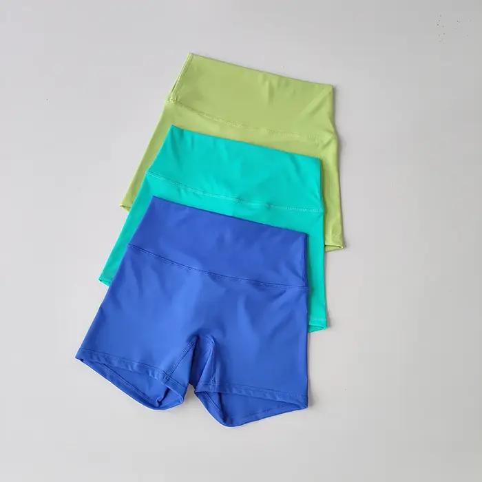 Shorts yoga élastiques séchage rapide taille haute - Moulants levage hanches sensation nude sport