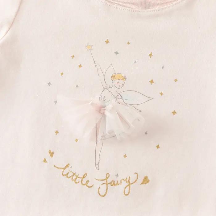 Ensemble jupe et t-shirt en maille pour filles Dave Bella, t-shirt à manches longues imprimé pour bé
