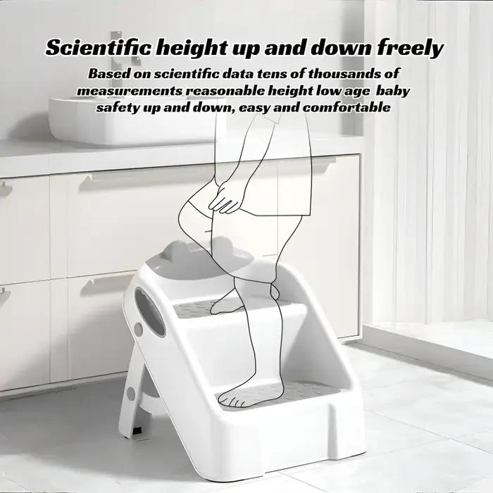 Escabeau d'entraînement aux toilettes pour enfants, siège de pot pliable et antidérapant, lavabo pou