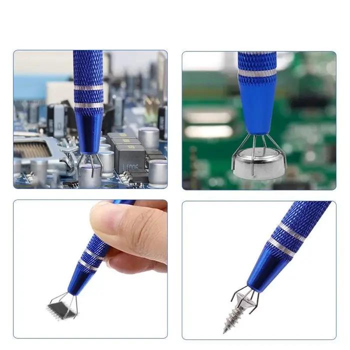 Pince à composants électroniques à quatre griffes IC BGA, extracteur de pince à puce, sélecteur de v