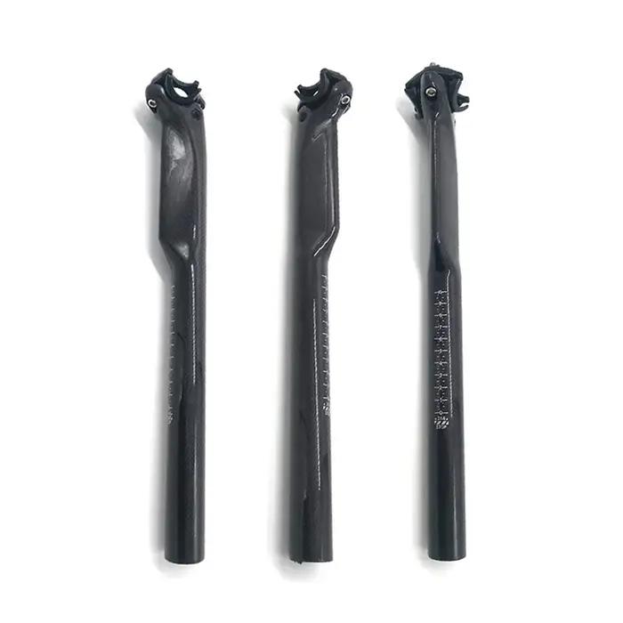 Tige de selle en fibre de carbone 3K, Tube de siège de vélo, noir mat, rouge, sans marque, 27.2/30.8