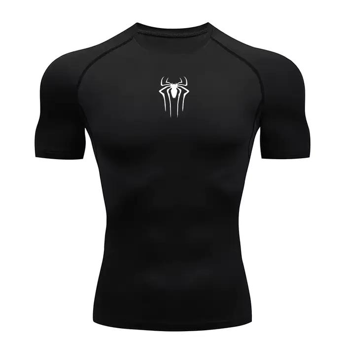 T-shirt compression homme manches courtes 2024 - Sport, fitness, running - Élastique séchage rapide