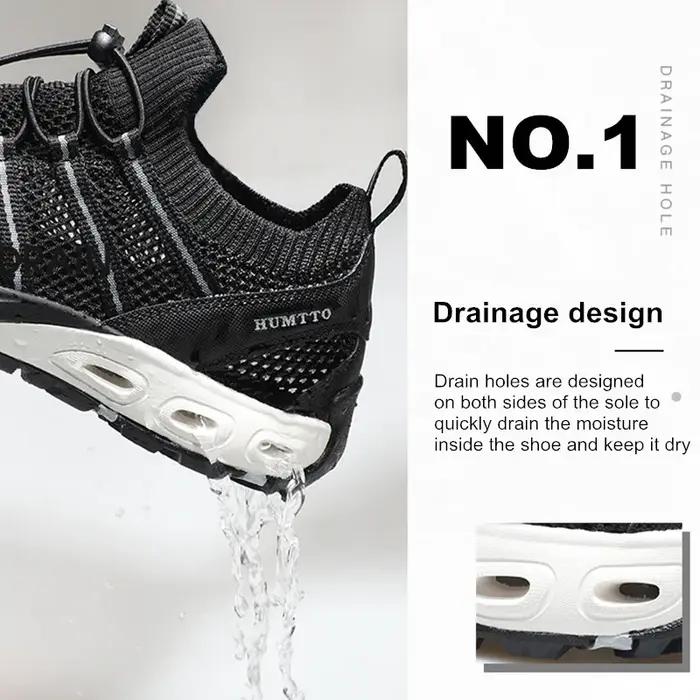 HUMTTO extérieur en amont baskets pour hommes été plage chaussures d'eau hommes respirant Sport rand